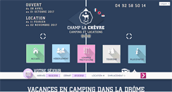 Desktop Screenshot of campingchamplachevre.com